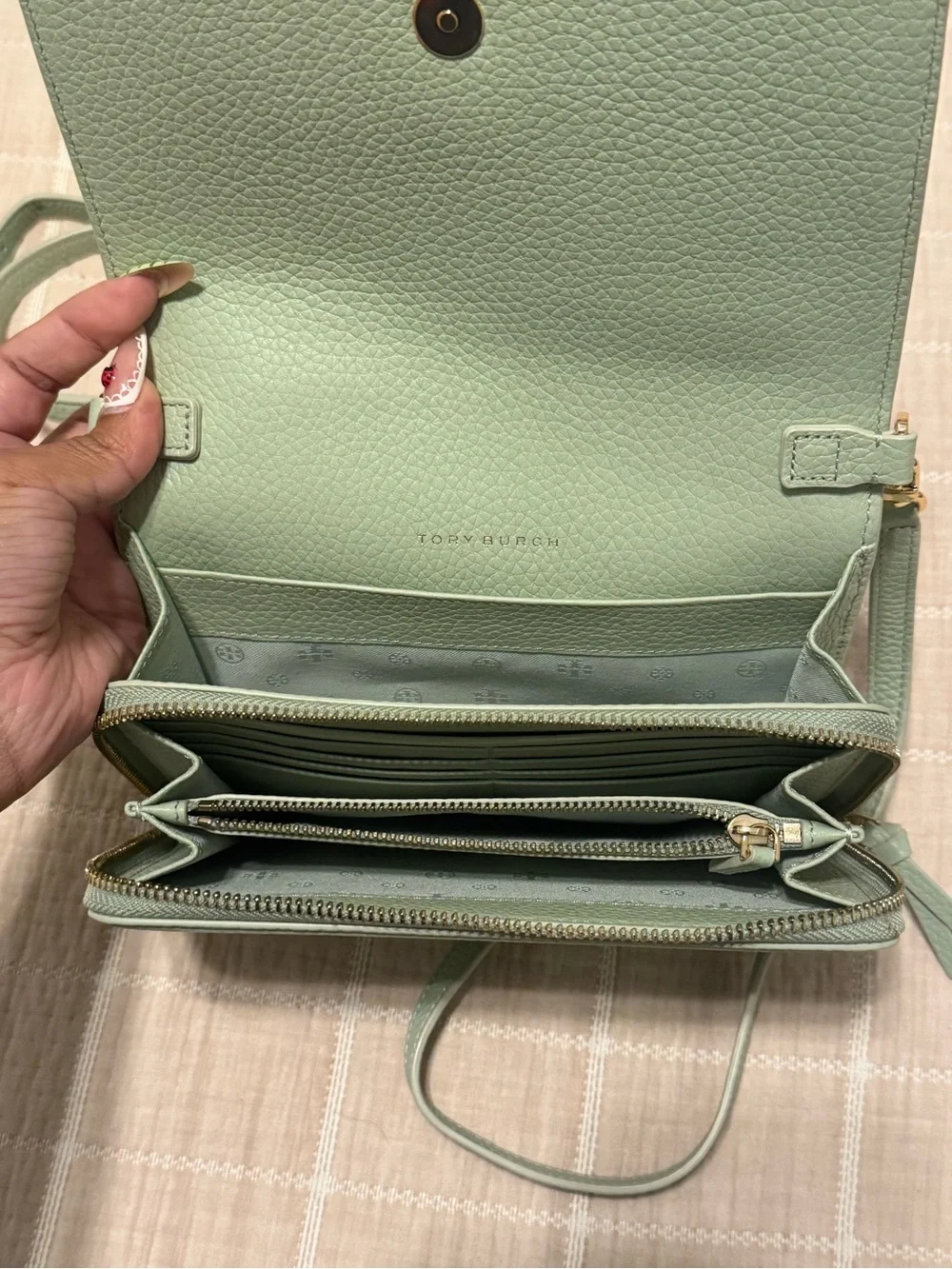 Tory Burch pebbled leather
